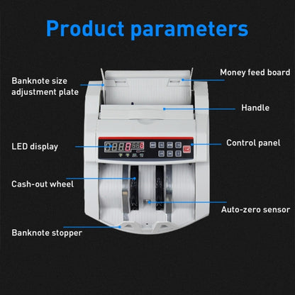 2108UV/IR 220V Multi-Currency Currency Counter, Specification: EU Plug - Currency Counter by PMC Jewellery | Online Shopping South Africa | PMC Jewellery | Buy Now Pay Later Mobicred