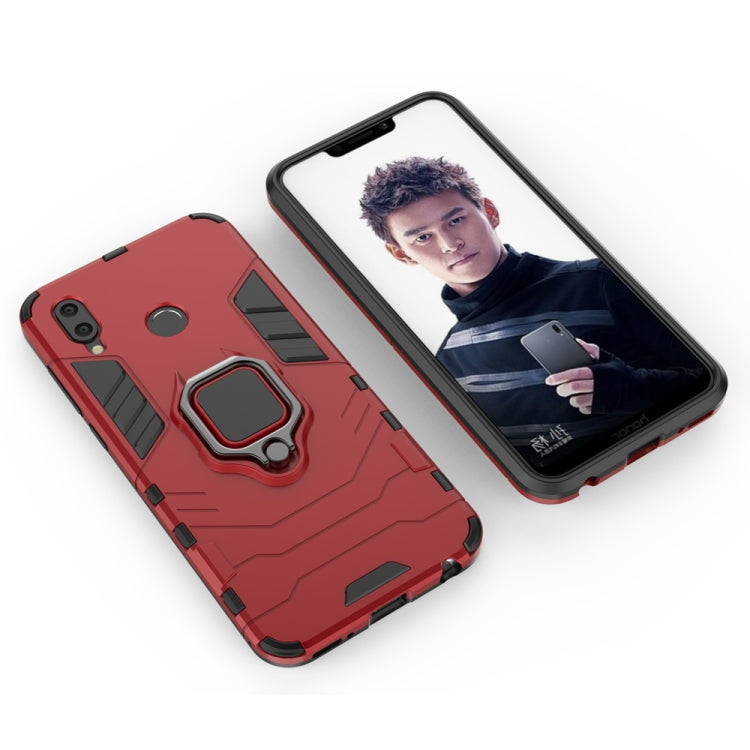 PC + TPU Shockproof Protective Case for Huawei Honor Play, with Magnetic Ring Holder (Red) - Honor Cases by PMC Jewellery | Online Shopping South Africa | PMC Jewellery