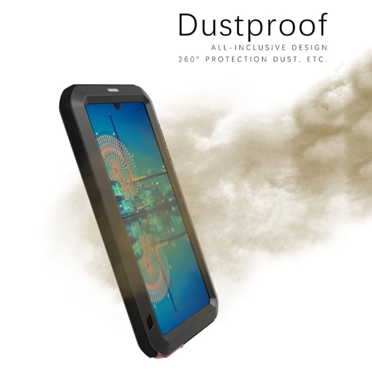 LOVE MEI Powerful Dustproof Shockproof Splashproof Metal + Silicone Combination Case for Huawei P30 (Black) - free shipping - PMC TechLife - Order now!