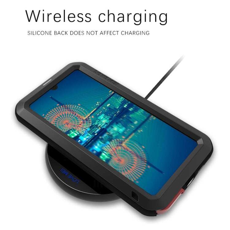 LOVE MEI Powerful Dustproof Shockproof Splashproof Metal + Silicone Combination Case for Huawei P30 (Black) - free shipping - PMC TechLife - Order now!