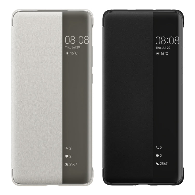 For Huawei P50 Pro Smart Display View Window Flip Leather Protective Case with Sleep / Wake-up Function(Black) - free shipping - PMC TechLife - Order now!