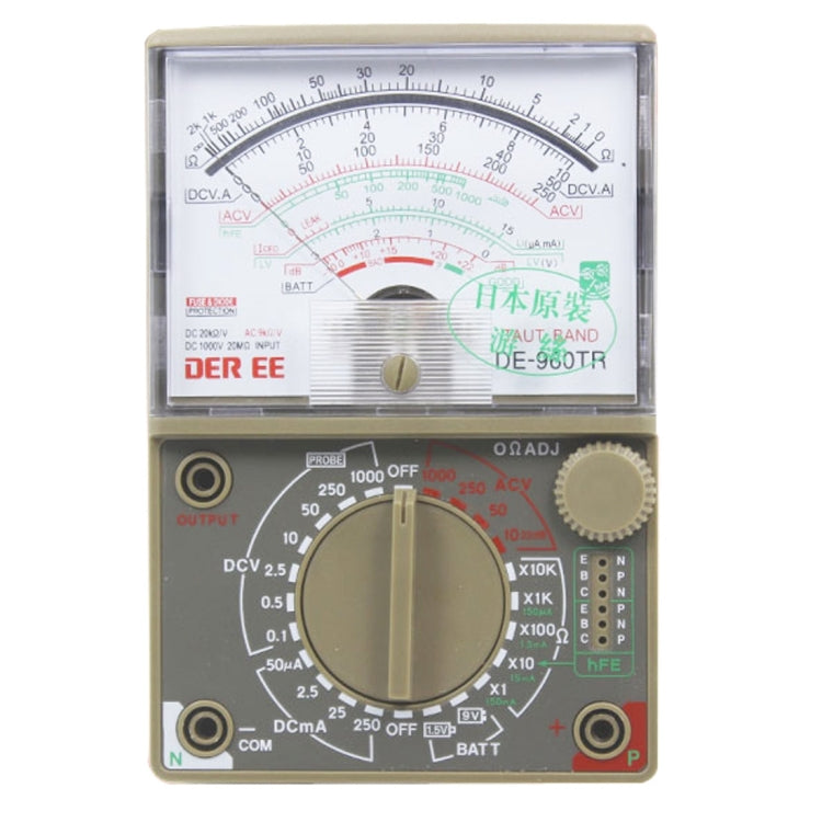 DE-960TR Pointer Precision Springs LCD Screen Display Mechanical Multimeter - Digital Multimeter by PMC TechLife | Online Shopping South Africa | PMC TechLife