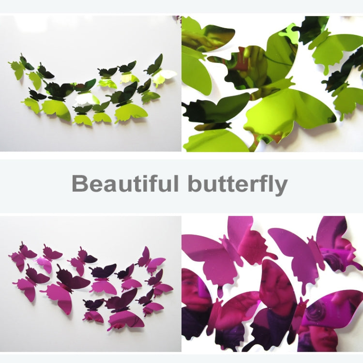 36 PCS Home Decoration Originality PC 3D Mirror Surface Butterfly Wall Paste - Decorative Mirrors by PMC TechLife | Online Shopping South Africa | PMC TechLife | Buy Now Pay Later Mobicred
