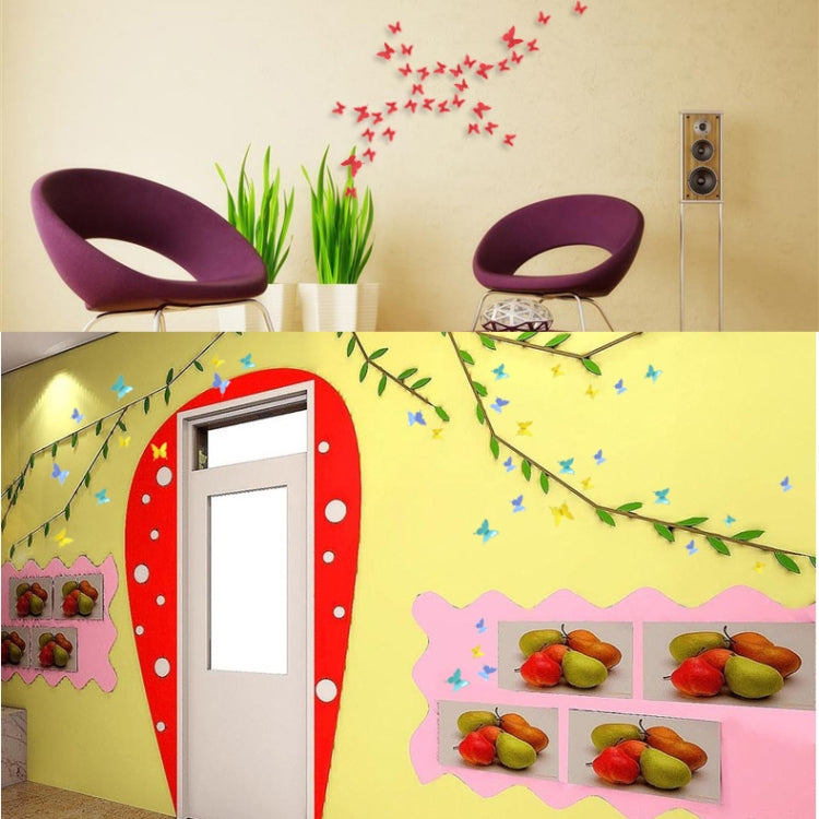 36 PCS Home Decoration Originality PC 3D Mirror Surface Butterfly Wall Paste - Decorative Mirrors by PMC TechLife | Online Shopping South Africa | PMC TechLife | Buy Now Pay Later Mobicred