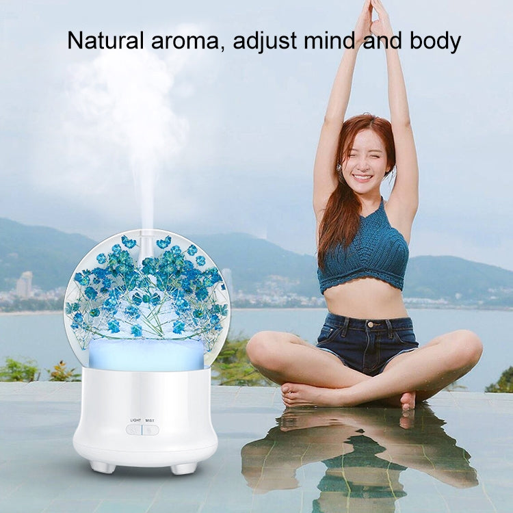 ML-824 100ML Gypsophila Flowers Aromatherapy Diffuser Air Humidifier with Colorful LED Light for Office / Home(Blue) - Air Purifiers & Accessories by PMC Jewellery | Online Shopping South Africa | PMC Jewellery | Buy Now Pay Later Mobicred