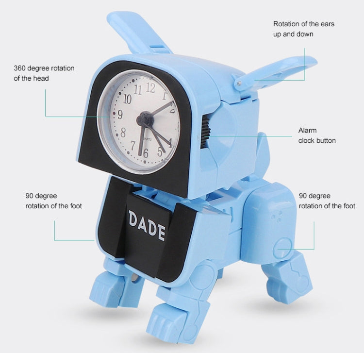 Mini Manual Child Deformation Alarm Clock Robot Toy (White) - Alarm Clocks by PMc TechLife | Online Shopping South Africa | PMc TechLife | Buy Now Pay Later Mobicred