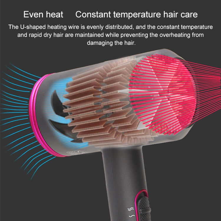 High-power 2000W Anionic Cold Hot Air Constant Temperature Hair Dryer, UK Plug(Red + Black) - Hair Dryers & Accessories by PMC Jewellery | Online Shopping South Africa | PMC Jewellery | Buy Now Pay Later Mobicred