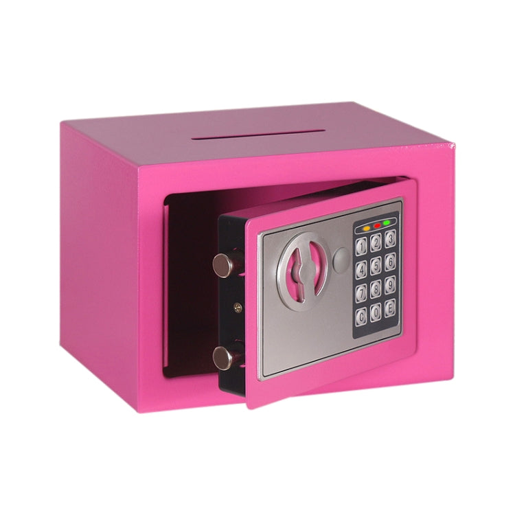 17E Home Mini Electronic Security Lock Box Wall Cabinet Safety Box with Coin-operated Function(Pink) - Safety Box by PMc TechLife | Online Shopping South Africa | PMc TechLife | Buy Now Pay Later Mobicred