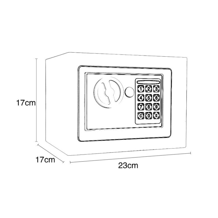 17E Home Mini Electronic Security Lock Box Wall Cabinet Safety Box with Coin-operated Function(Pink) - Safety Box by PMc TechLife | Online Shopping South Africa | PMc TechLife | Buy Now Pay Later Mobicred