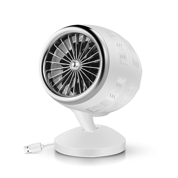 Portable Adjustable Mini USB Charging Air Convection Cycle Desktop Electric Fan Air Cooler, Support 2 Speed Control (Silver) - Electric Fans by PMC Jewellery | Online Shopping South Africa | PMC Jewellery | Buy Now Pay Later Mobicred