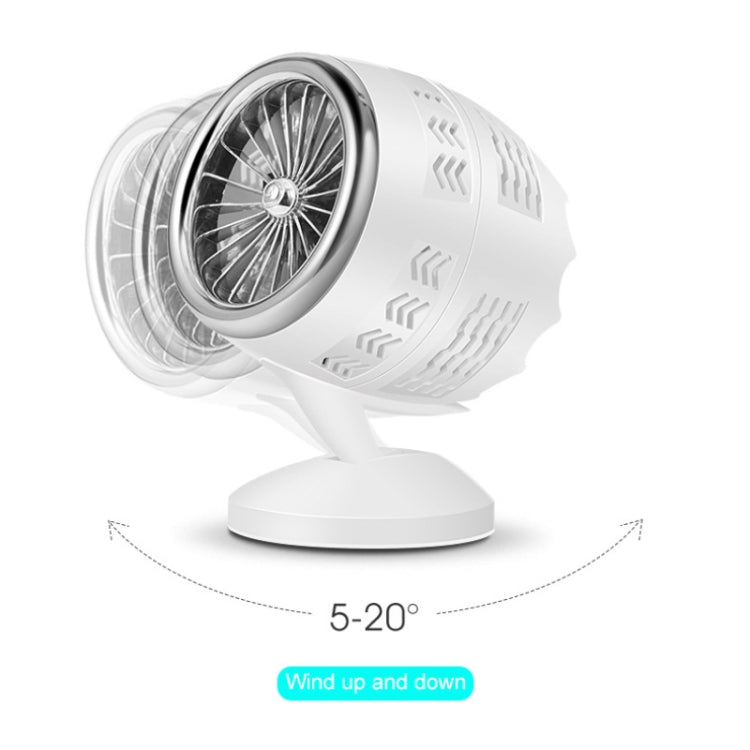 Portable Adjustable Mini USB Charging Air Convection Cycle Desktop Electric Fan Air Cooler, Support 2 Speed Control (Silver) - Electric Fans by PMC Jewellery | Online Shopping South Africa | PMC Jewellery | Buy Now Pay Later Mobicred