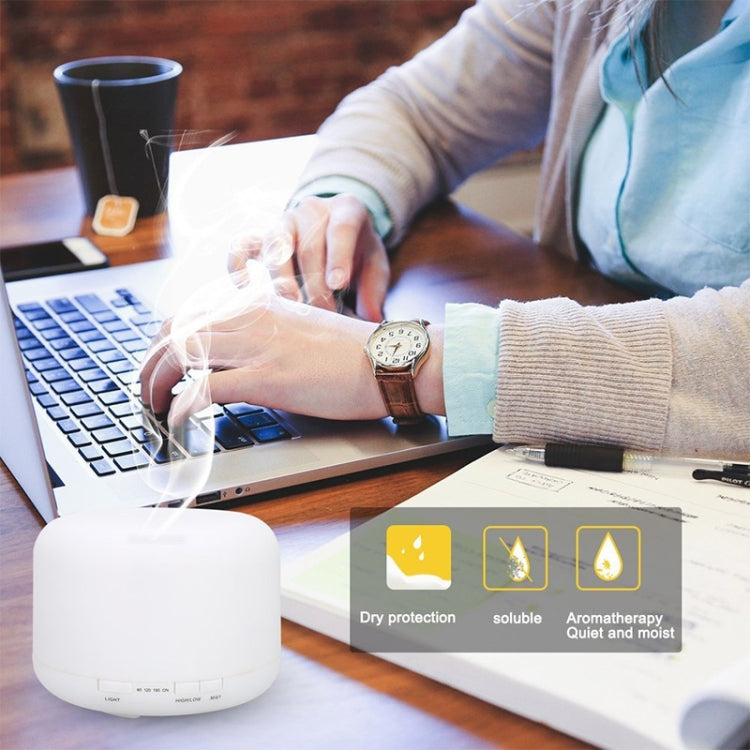 T500 Remote Control Clear White Air Humidifier Automatic Alcohol Sprayer Essential Oil Diffuser Ultrasonic Mist Maker Ultrasonic Aroma Diffuser Atomizer Color LED, Capacity: 500ml, DC 24V, US Plug - Air Purifiers & Accessories by PMC TechLife | Online Shopping South Africa | PMC TechLife | Buy Now Pay Later Mobicred