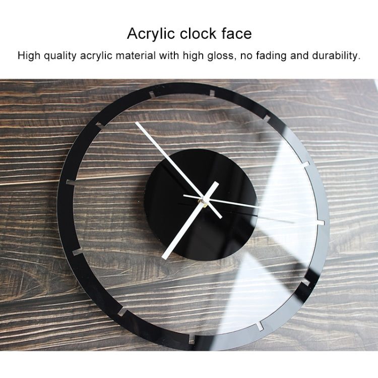 TM011 A Round Wooden Dial Transparent Acrylic Mute Wall Clock - free shipping - PMc TechLife - Order now!