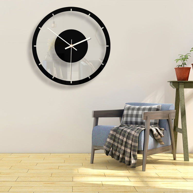 TM011 A Round Wooden Dial Transparent Acrylic Mute Wall Clock - free shipping - PMc TechLife - Order now!