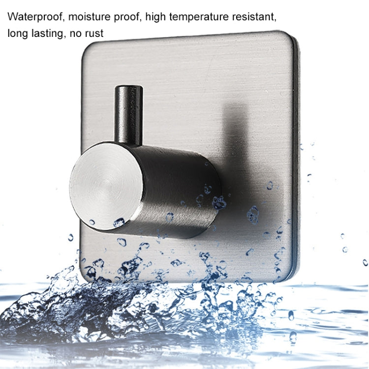 Stainless Steel Cylinder Hanger Bathroom Non-perforated Storage Clothes Hook, Size:14mm (Black) - Hook by PMC TechLife | Online Shopping South Africa | PMC TechLife | Buy Now Pay Later Mobicred