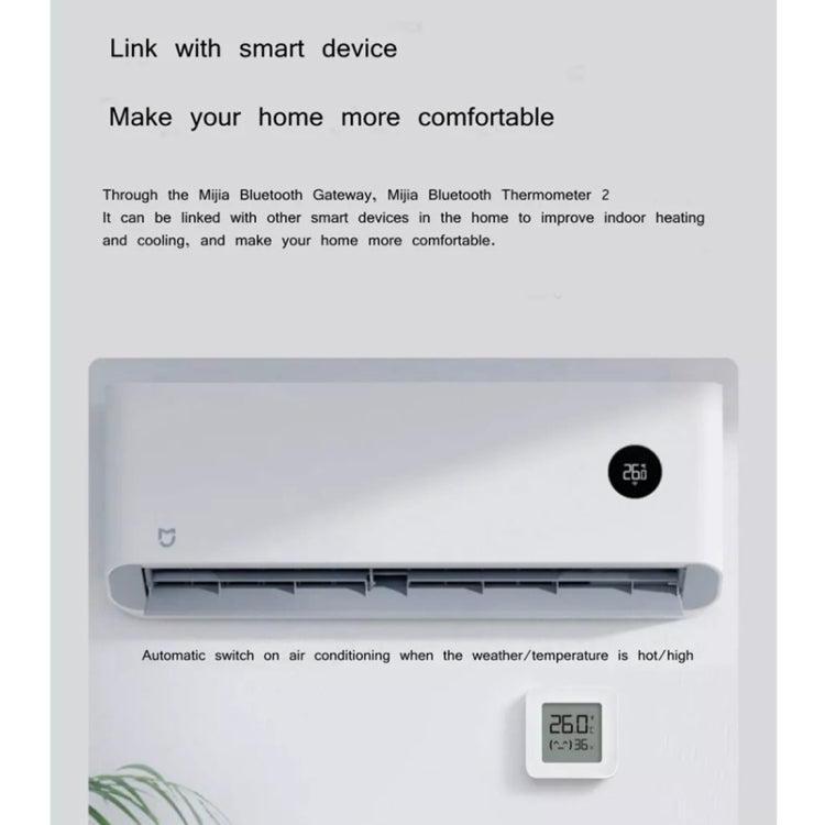 Original Xiaomi Mijia Bluetooth Temperature and Humidity Thermometer 2 - Thermostat & Thermometer by Xiaomi | Online Shopping South Africa | PMC TechLife | Buy Now Pay Later Mobicred