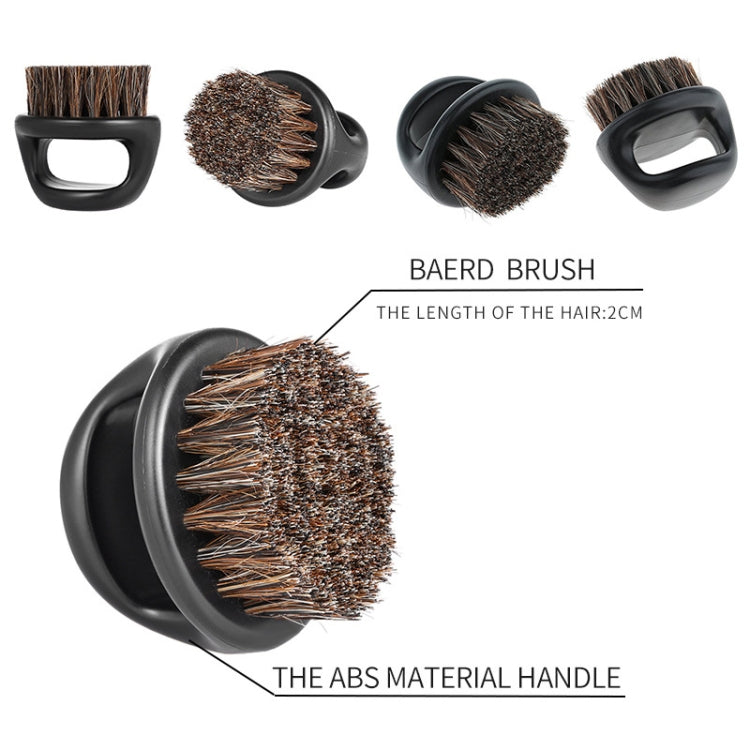 Men Ring Design Portable Boar Brush White ABS Haircut Cleaning Shaving Brush(White) - free shipping - PMC TechLife - Order now!