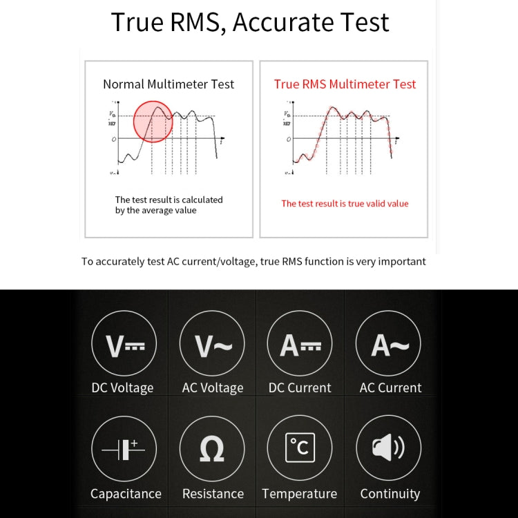 BSIDE ADM66 Handheld Household 6000 Count AC / DC Current Voltage Capacitor Automatic Range Multimeter with LCD Backlight & Card Slot Function - free shipping - PMC Jewellery - Order now!