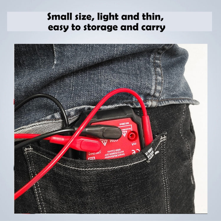 BSIDE ADMS6 High-precision Fully Automatic Small Digital Intelligent Multimeter with HD Digital Display & Shockproof Cover, Support Function Range Switch & Double-sided Pen Holder (Black) - Digital Multimeter by PMC TechLife | Online Shopping South Africa | PMC TechLife | Buy Now Pay Later Mobicred