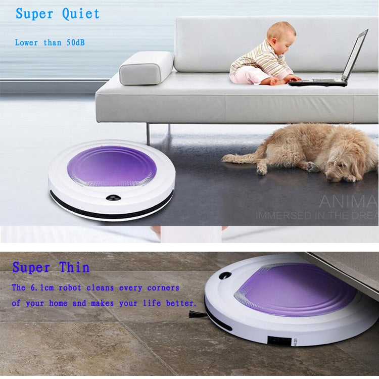 TOCOOL TC-350 Smart Vacuum Cleaner Household Sweeping Cleaning Robot with Remote Control(Purple) - Robot Vacuum Cleaner by TOCOOL | Online Shopping South Africa | PMC Jewellery | Buy Now Pay Later Mobicred