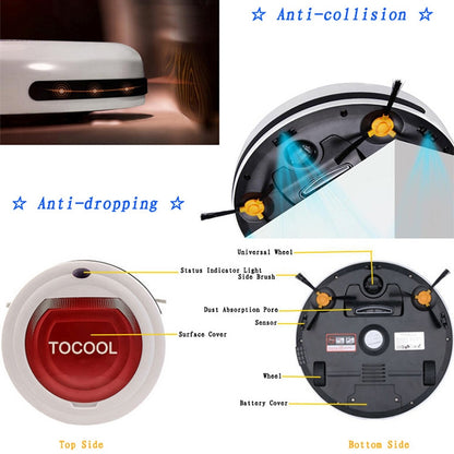 TOCOOL TC-350 Smart Vacuum Cleaner Household Sweeping Cleaning Robot with Remote Control(Red) - Robot Vacuum Cleaner by TOCOOL | Online Shopping South Africa | PMC Jewellery | Buy Now Pay Later Mobicred