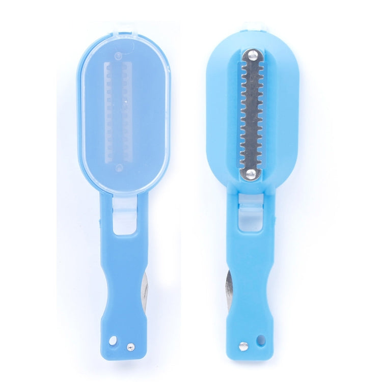 2 PCS Kitchen Essential Fish Scraper Fish Scale Planing Knife with Cover (Blue) - Gadgets by PMC Jewellery | Online Shopping South Africa | PMC Jewellery | Buy Now Pay Later Mobicred