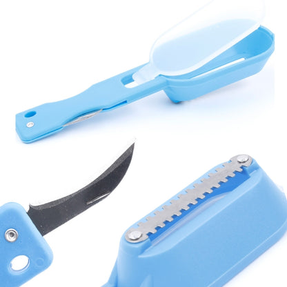 2 PCS Kitchen Essential Fish Scraper Fish Scale Planing Knife with Cover (Blue) - Gadgets by PMC Jewellery | Online Shopping South Africa | PMC Jewellery | Buy Now Pay Later Mobicred