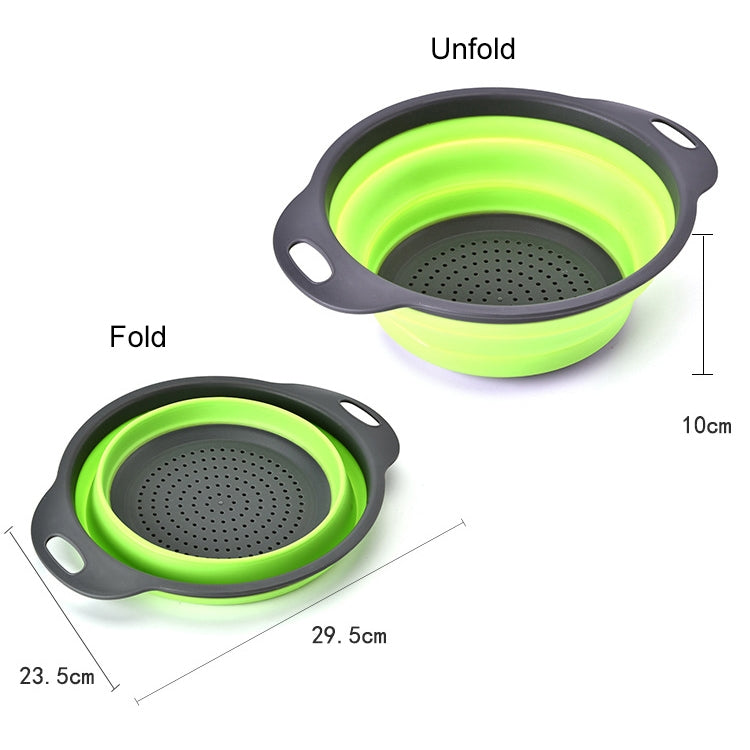 Creative Folding Vegetables Fruits Storage Basket Organizer Drain Basket, L, Size: 29.5*23.5*10cm (Green) - Gadgets by PMC Jewellery | Online Shopping South Africa | PMC Jewellery | Buy Now Pay Later Mobicred