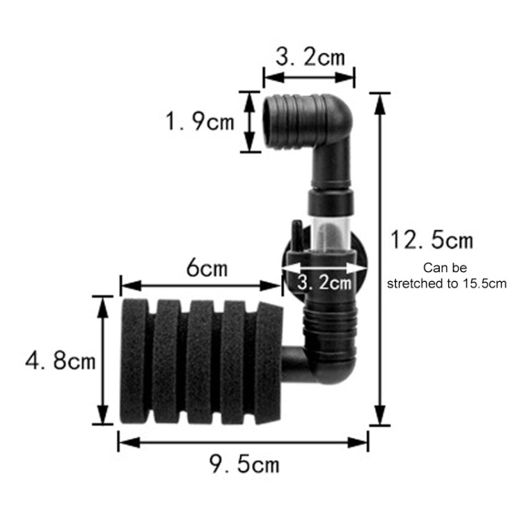 Wall-mounted Aquarium Mini Double Head Pneumatic Mute Biochemical Cotton Filter - Filters & Accessories by PMC Jewellery | Online Shopping South Africa | PMC Jewellery