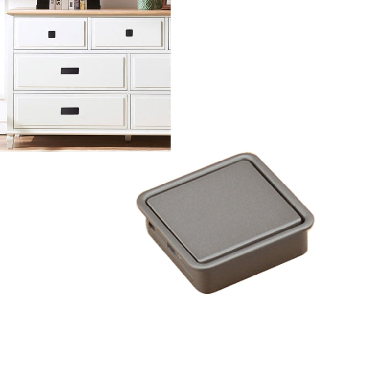 Simple Wardrobe Slotted Scrub Handle Concealed Recessed Drawer Invisible Handle, Single Hole (Grey) - Furniture Accessories by PMC TechLife | Online Shopping South Africa | PMC TechLife