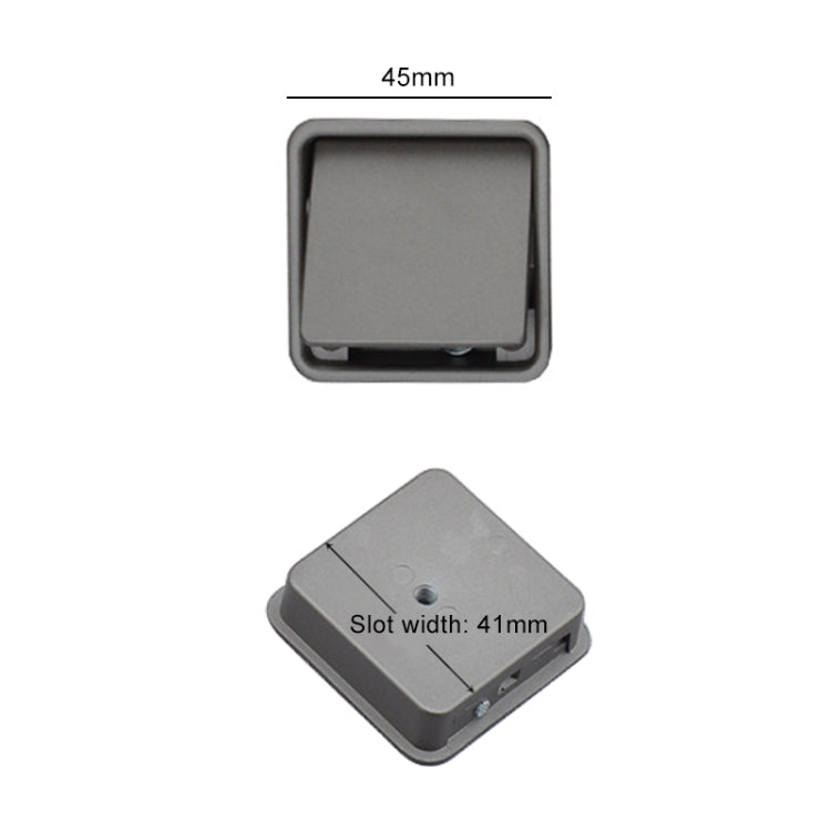 Simple Wardrobe Slotted Scrub Handle Concealed Recessed Drawer Invisible Handle, Single Hole (Grey) - Furniture Accessories by PMC TechLife | Online Shopping South Africa | PMC TechLife