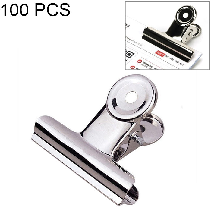 100PCS 22mm Silver Metal Stainless Steel Round Clip Notes Letter Paper Clip Office Bind Clip - File Folder by PMC Jewellery | Online Shopping South Africa | PMC Jewellery