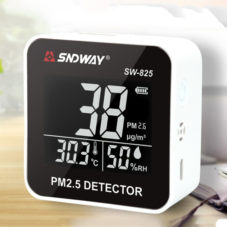 SNDWAY SW-825 Micro USB Charging Desktop Air Quality Real-time Purification Detector with HiD LED Screen, Support Alarm Prompt - Air & Water Quality Tester by SNDWAY | Online Shopping South Africa | PMC Jewellery | Buy Now Pay Later Mobicred