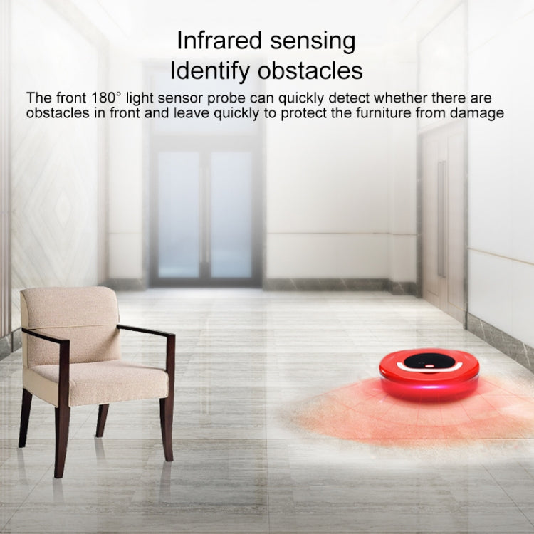 FD-RSW(C) Smart Household Sweeping Machine Cleaner Robot(Red) - Robot Vacuum Cleaner by PMC Jewellery | Online Shopping South Africa | PMC Jewellery | Buy Now Pay Later Mobicred