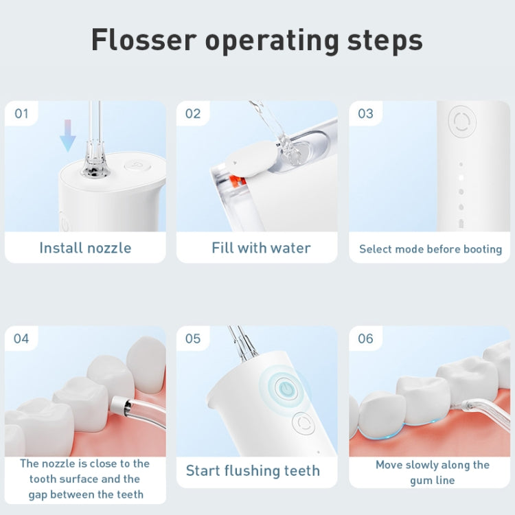 Original Xiaomi Mijia F300 Electric Pulse Oral Irrigator Tooth Cleaner, Capacity : 240mL (White) - Oral Irrigators by Xiaomi | Online Shopping South Africa | PMC Jewellery | Buy Now Pay Later Mobicred