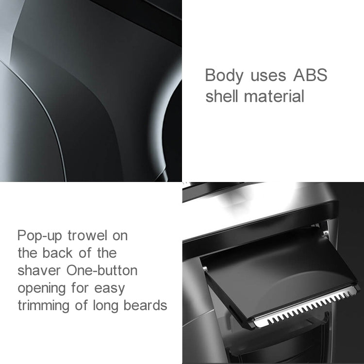 Original Xiaomi ENCHEN Water Proof Triple Rotary Double Ring Blade Shaving Head Electric Rechargeable Shaver For Men(Black) - Electric Shavers by Xiaomi | Online Shopping South Africa | PMC Jewellery | Buy Now Pay Later Mobicred