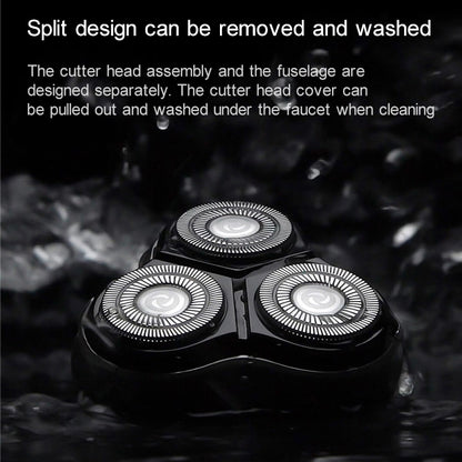 Original Xiaomi ENCHEN Water Proof Triple Rotary Double Ring Blade Shaving Head Electric Rechargeable Shaver For Men(Black) - Electric Shavers by Xiaomi | Online Shopping South Africa | PMC Jewellery | Buy Now Pay Later Mobicred