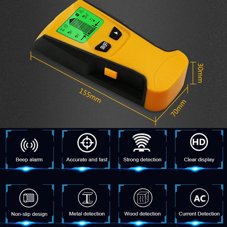 TH210 3 in 1 Wall Metal Detector for Voltage and Cable with Metal Detection Function - Metal Detector by PMC TechLife | Online Shopping South Africa | PMC TechLife | Buy Now Pay Later Mobicred