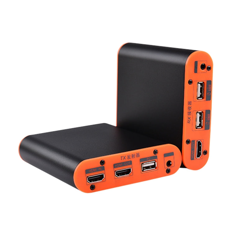 OPT882-KVM HDMI Extender (Receiver & Sender) Fiber Optic Extender with USB Port and KVM Function, Transmission Distance: 20KM (EU Plug) - Amplifier by PMC TechLife | Online Shopping South Africa | PMC TechLife | Buy Now Pay Later Mobicred