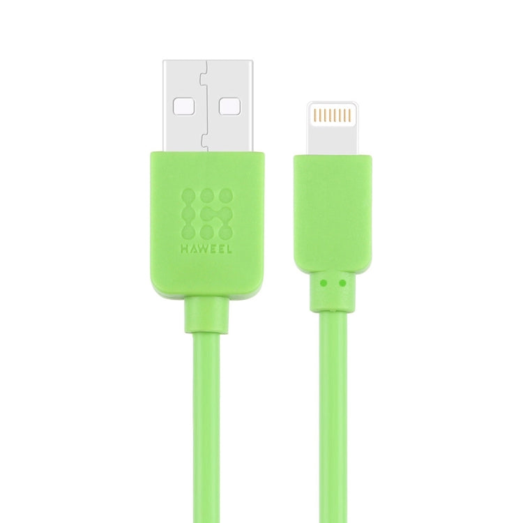 HAWEEL 1m High Speed 35 Cores 8 Pin to USB Sync Charging Cable for iPhone, iPad(Green) - Normal Style Cable by PMC Jewellery | Online Shopping South Africa | PMC Jewellery | Buy Now Pay Later Mobicred