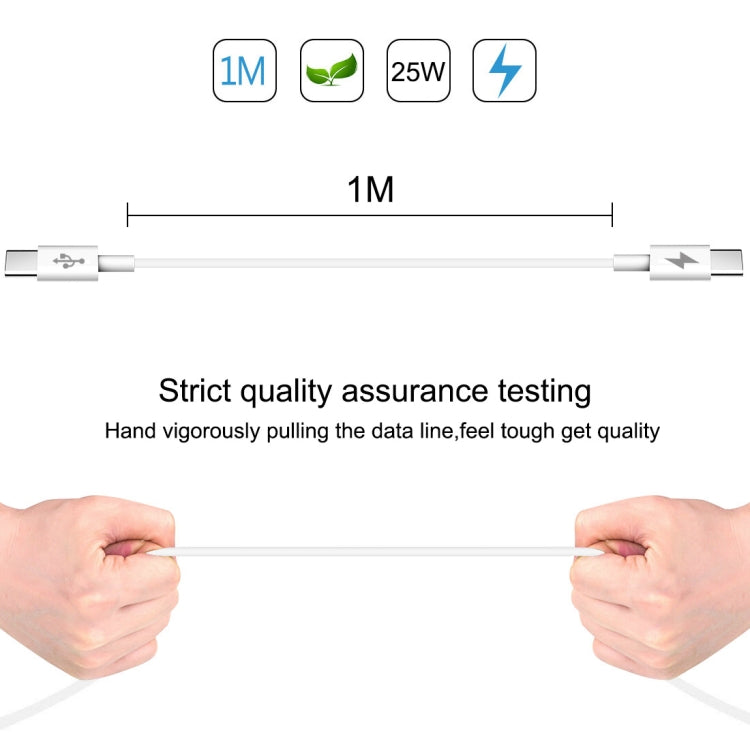 HAWEEL 25W 3A Type-C / USB-C to Type-C / USB-C PD Fast Charging Data Cable, Length: 1m - USB-C & Type-C Cable by PMC Jewellery | Online Shopping South Africa | PMC Jewellery