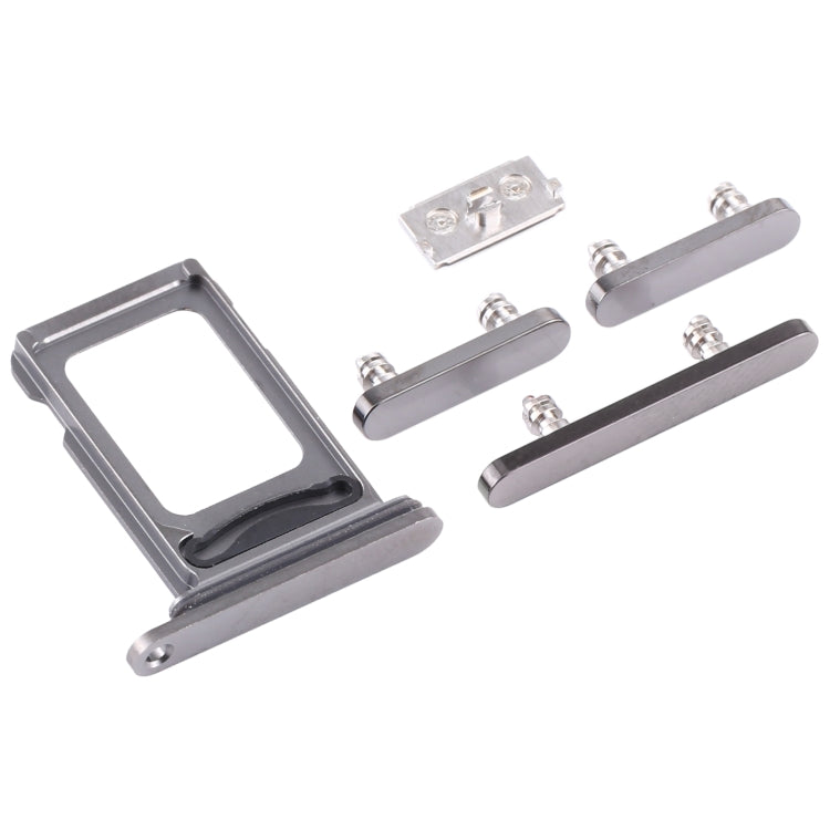 SIM Card Tray + SIM Card Tray + Side Keys for iPhone 12 Pro(Graphite) - Metal Parts by PMc TechLife | Online Shopping South Africa | PMc TechLife | Buy Now Pay Later Mobicred