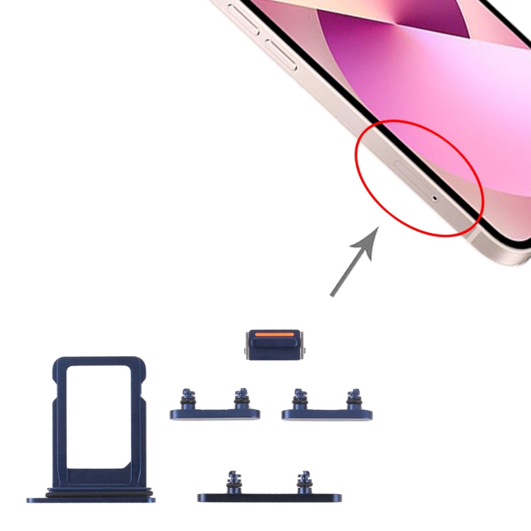 SIM Card Tray + Side Keys for iPhone 13 Mini(Blue) - Others by PMc TechLife | Online Shopping South Africa | PMc TechLife | Buy Now Pay Later Mobicred