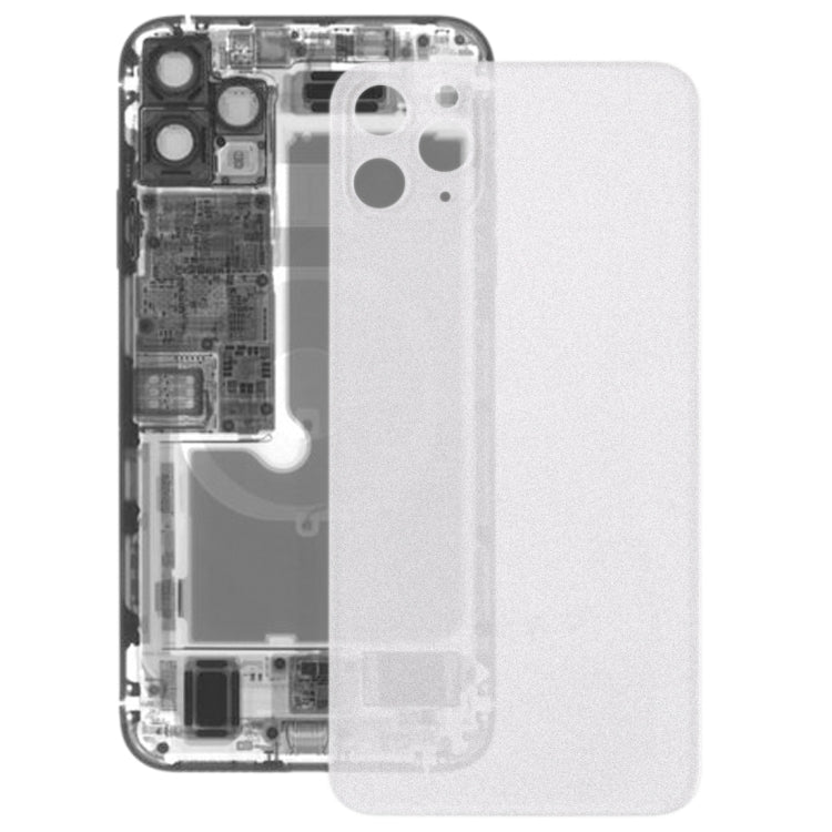 Transparent Frosted Glass Battery Back Cover for iPhone 11 Pro(Transparent) - Back Cover by PMC TechLife | Online Shopping South Africa | PMC TechLife | Buy Now Pay Later Mobicred
