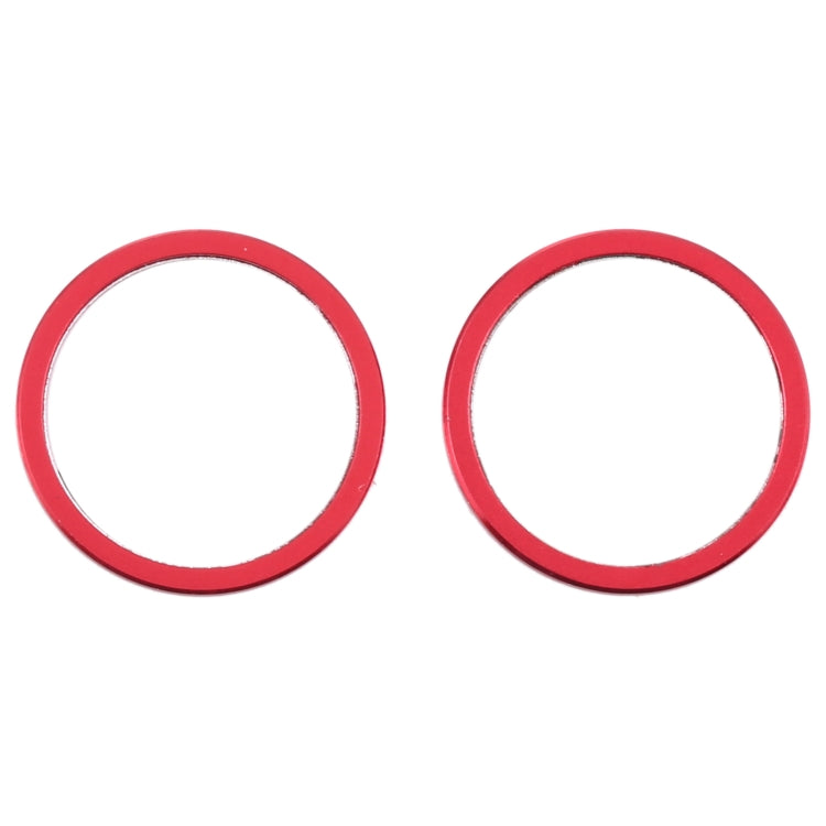 2 PCS Rear Camera Glass Lens Metal Protector Hoop Ring for iPhone 12 Mini(Red) - Camera Series by PMc TechLife | Online Shopping South Africa | PMc TechLife | Buy Now Pay Later Mobicred