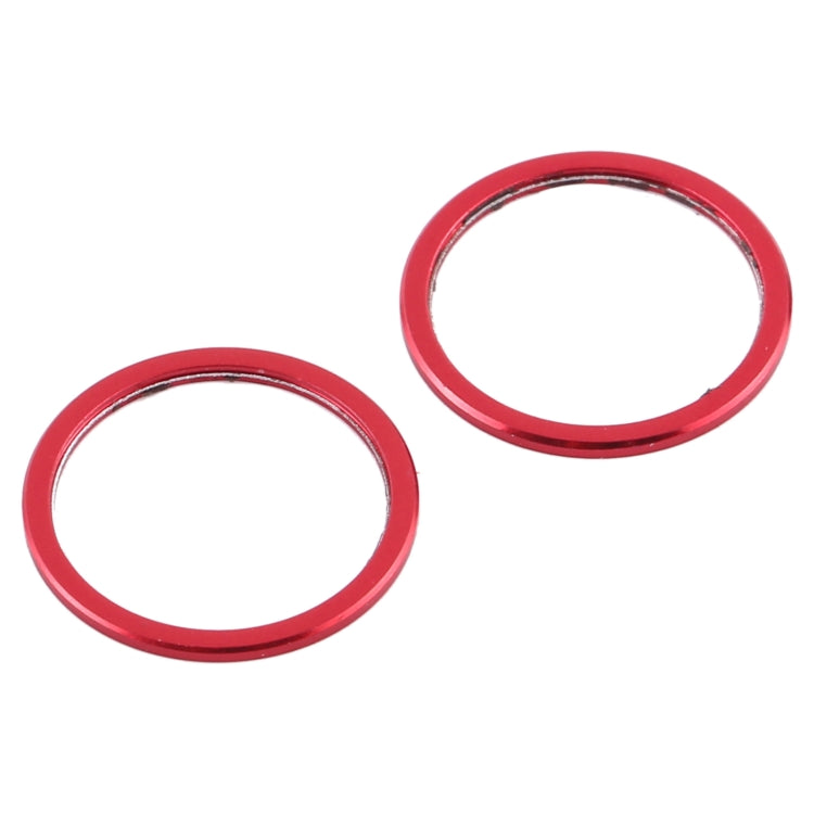 2 PCS Rear Camera Glass Lens Metal Protector Hoop Ring for iPhone 12 Mini(Red) - Camera Series by PMc TechLife | Online Shopping South Africa | PMc TechLife | Buy Now Pay Later Mobicred