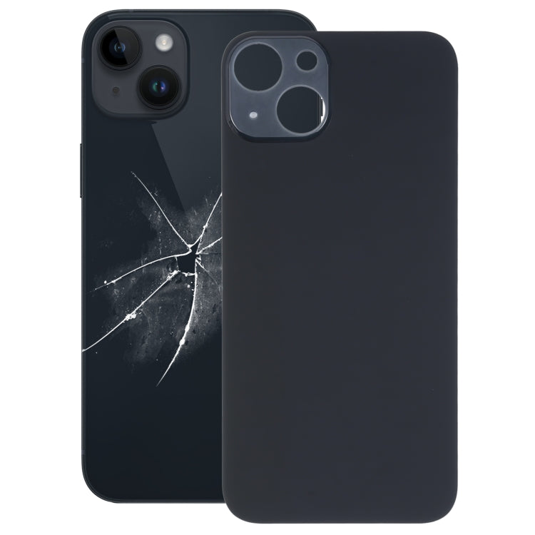 Easy Replacement Big Camera Hole Glass Back Battery Cover for iPhone 14(Black) - Back Cover by PMc TechLife | Online Shopping South Africa | PMc TechLife | Buy Now Pay Later Mobicred