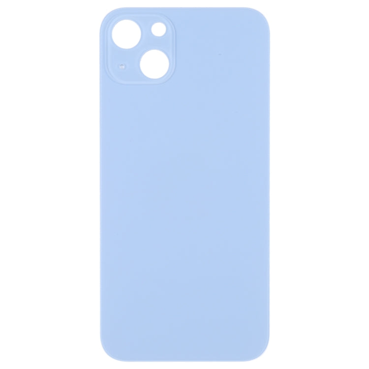 For iPhone 14 Plus Easy Replacement Big Camera Hole Glass Back Battery Cover(Blue) - Back Cover by PMc TechLife | Online Shopping South Africa | PMc TechLife | Buy Now Pay Later Mobicred