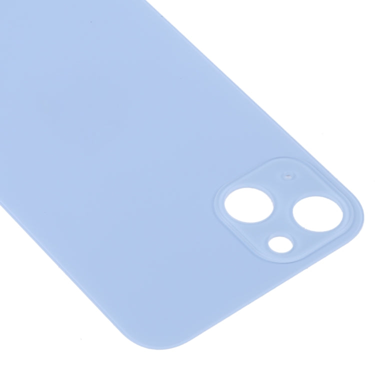 For iPhone 14 Plus Easy Replacement Big Camera Hole Glass Back Battery Cover(Blue) - Back Cover by PMc TechLife | Online Shopping South Africa | PMc TechLife | Buy Now Pay Later Mobicred