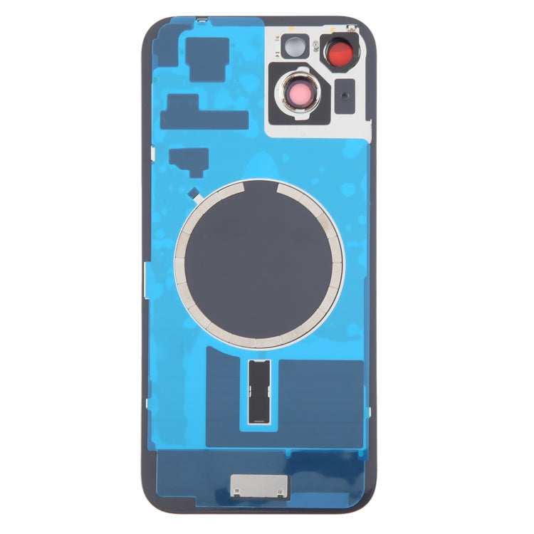 For iPhone 15 Plus Battery Back Cover with Camera Lens Cover + MagSafe Magnet(Black) - Back Cover by PMC TechLife | Online Shopping South Africa | PMC TechLife | Buy Now Pay Later Mobicred